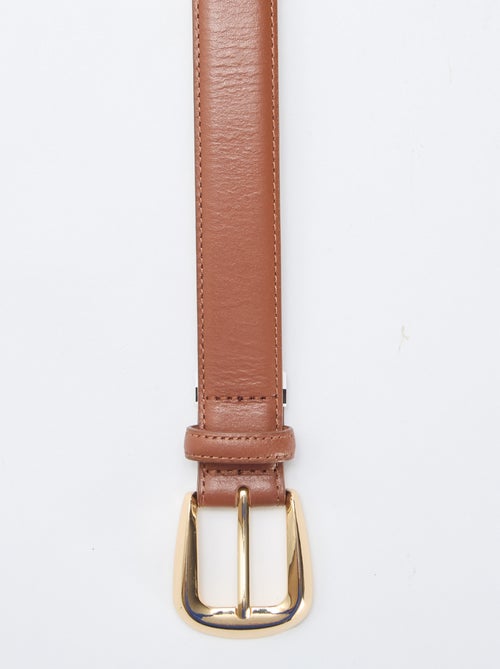 Ceinture basique en cuir - Kiabi