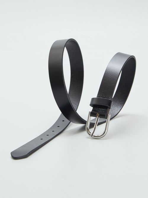 Ceinture basique en cuir - Kiabi