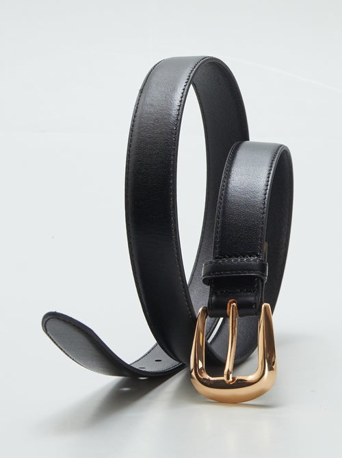 Ceinture basique en cuir - Kiabi