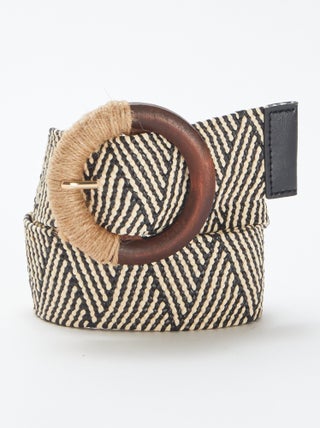 Ceinture bicolore effet tressé