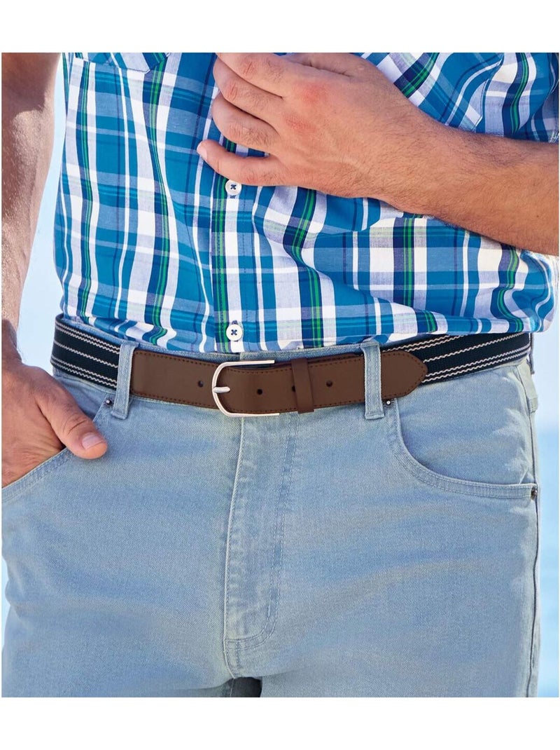 Ceinture Cache-Billets Travel :  - ATLAS FOR MEN Bleu marine - Kiabi