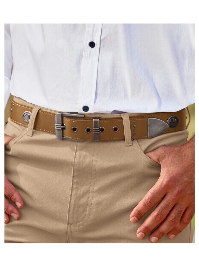 Ceinture Cloûtée Atlas(R)  - ATLAS FOR MEN Camel - Kiabi