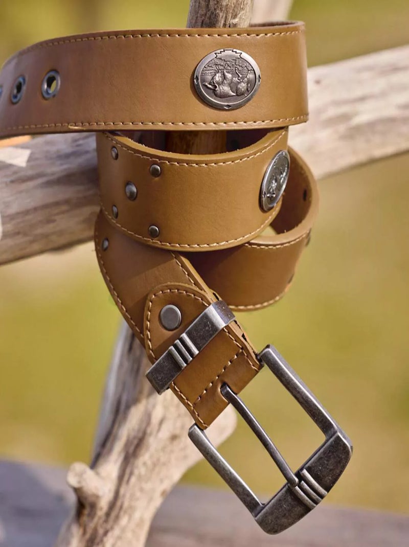 Ceinture Cloûtée Atlas(R)  - ATLAS FOR MEN Camel - Kiabi