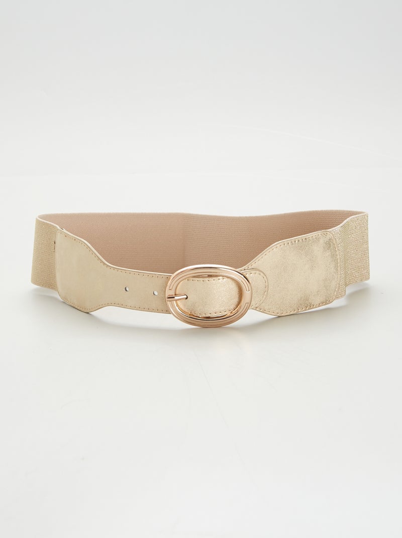 Ceinture élastiquée dorée Doré - Kiabi