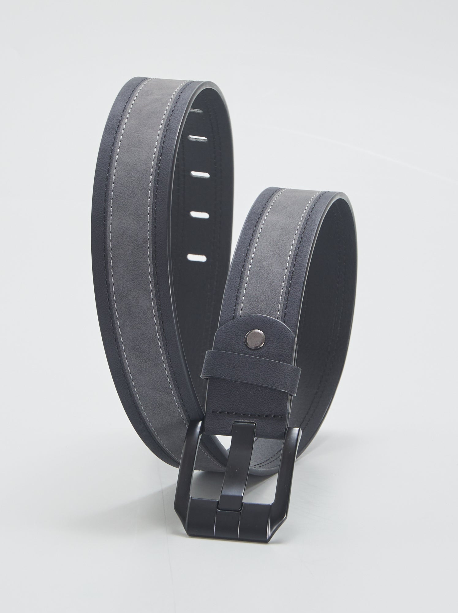 Ceinture Noir Simili Cuir Adulte - Idéale Pour Déguisement Et Look Clown