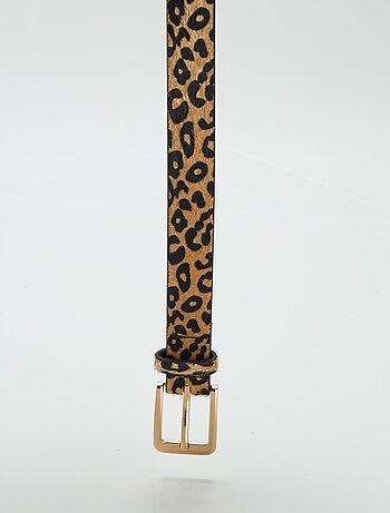 Ceinture fine imprimé léopard