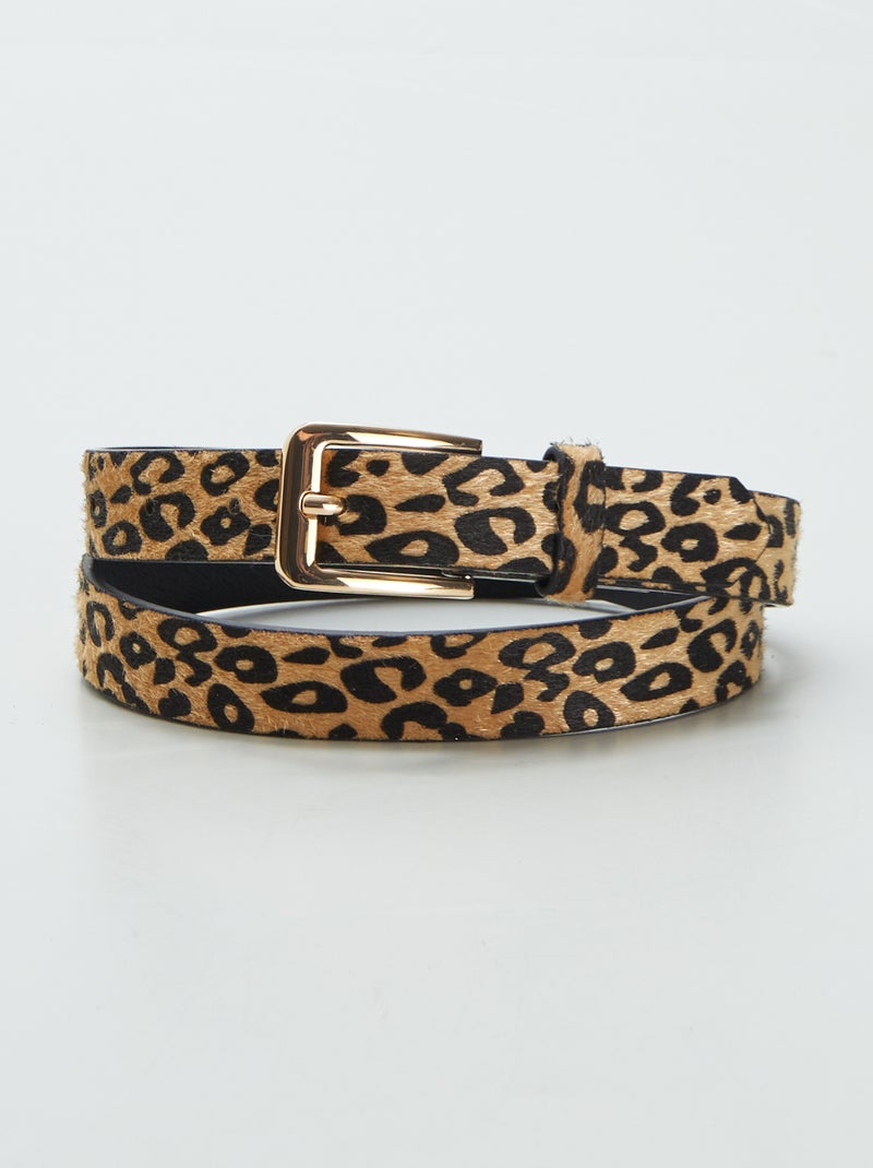 Ceinture fine imprimé léopard léopard - Kiabi