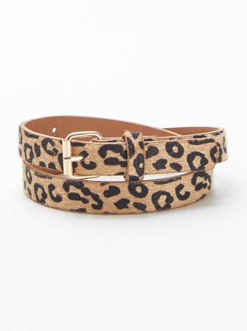 Ceinture fine imprimé léopard - Kiabi