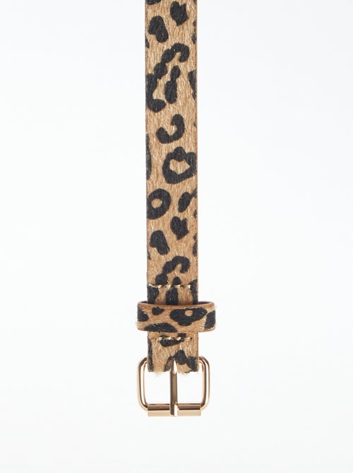 Ceinture fine imprimé léopard - Kiabi