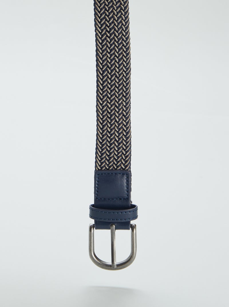 Ceinture tressée Bleu - Kiabi