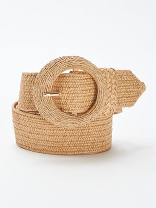 Ceinture tressée effet paille