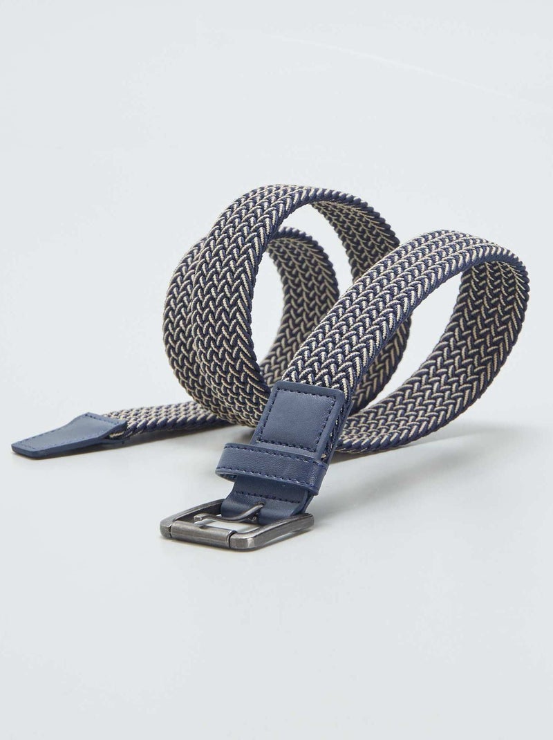 Ceinture Tressée Enfant GAP Bleu Marine Extensible Taille M 8-10 Ans Boucle