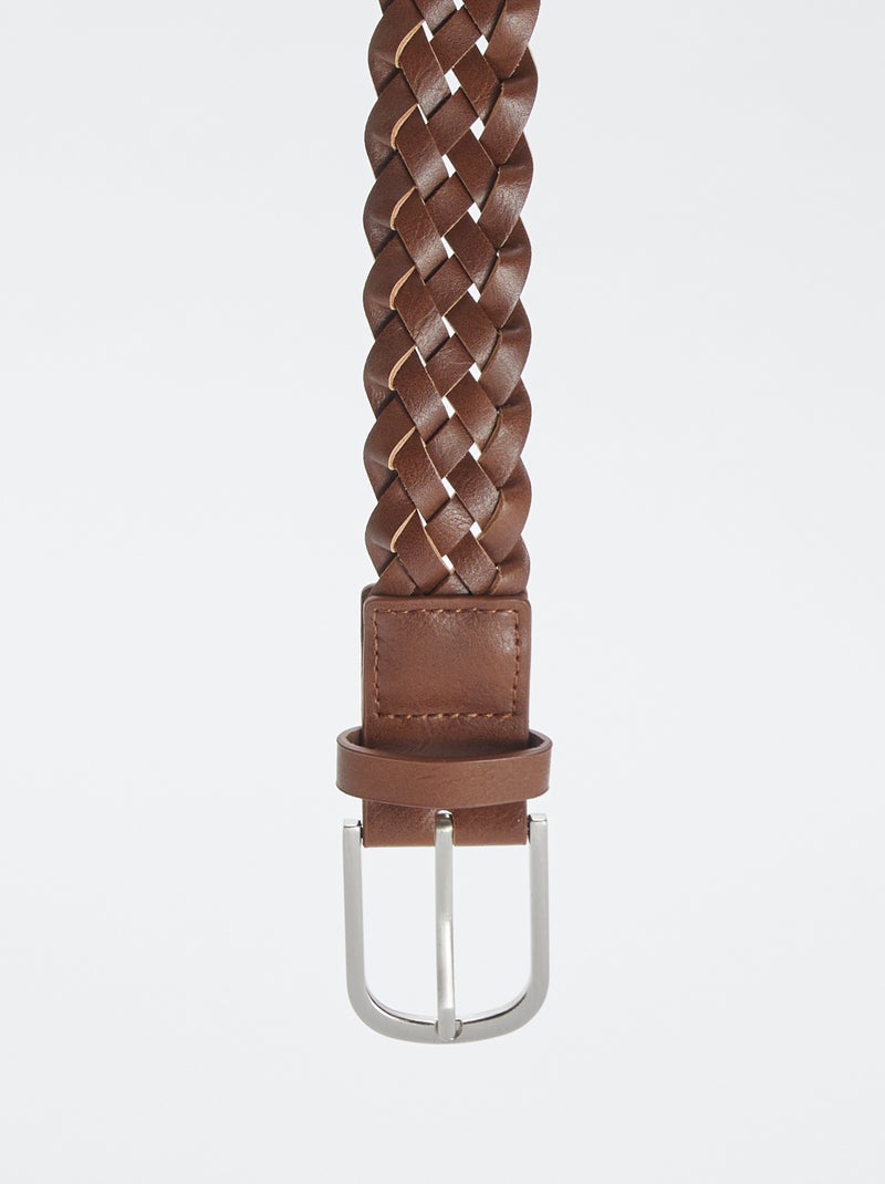 Ceinture tressée en simili Marron - Kiabi