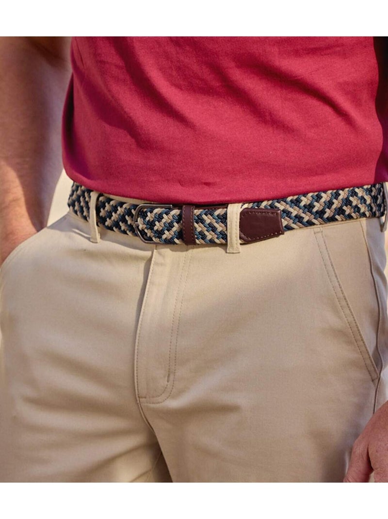 Ceinture Tressée Stretch Confort   - ATLAS FOR MEN Marron - Kiabi
