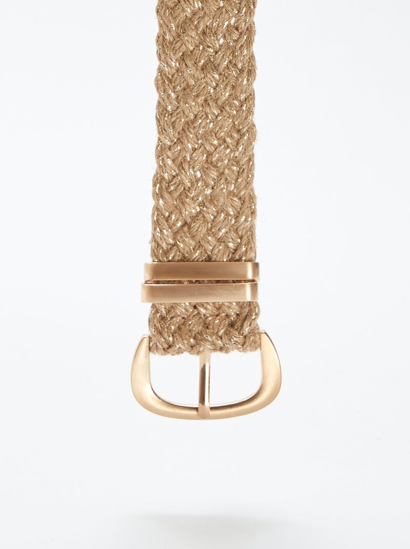 Ceintuur van jute met pailletten BIEGE - Kiabi