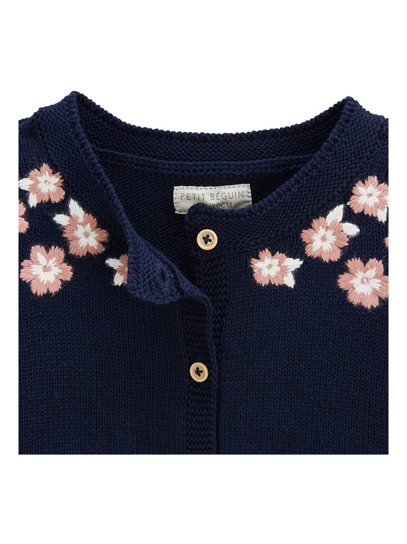 Celeste gebreid vest voor kinderen Blauw - Kiabi
