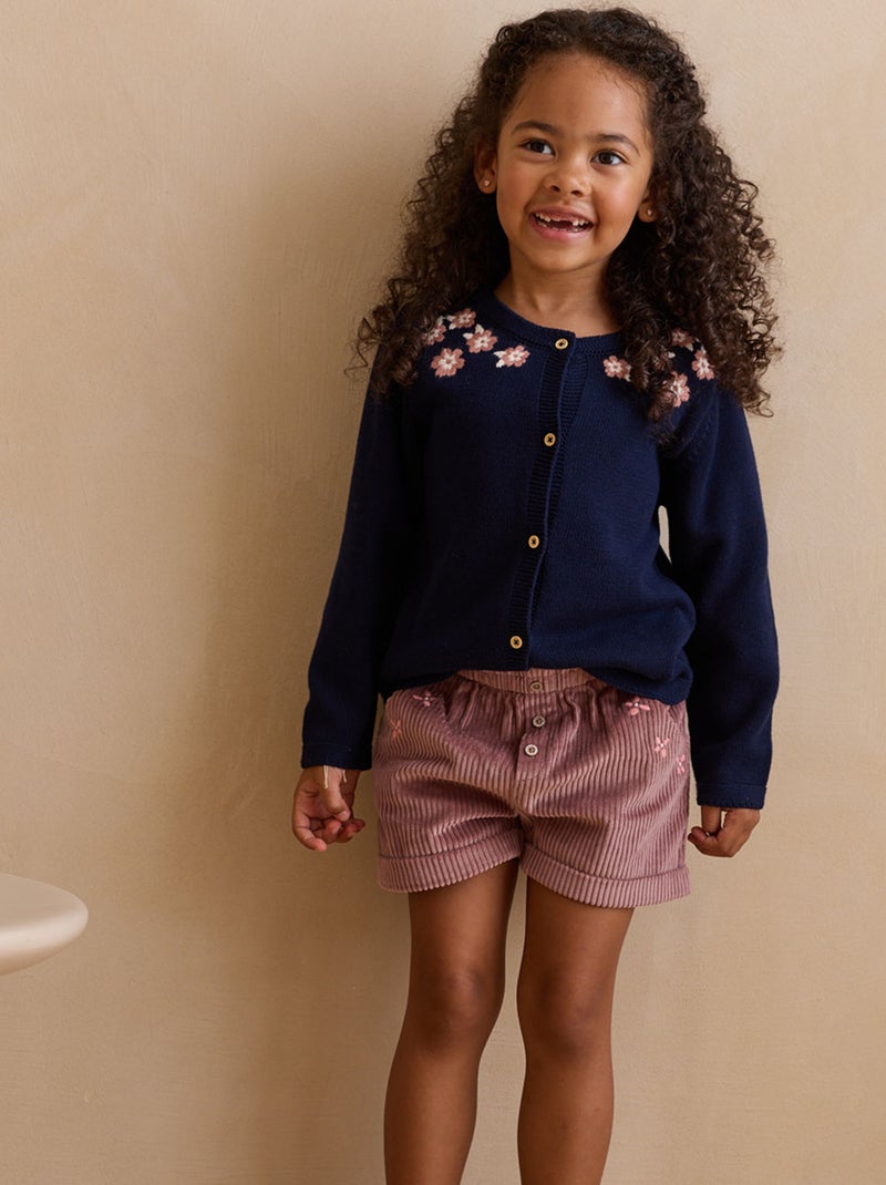 Celeste gebreid vest voor kinderen Blauw - Kiabi