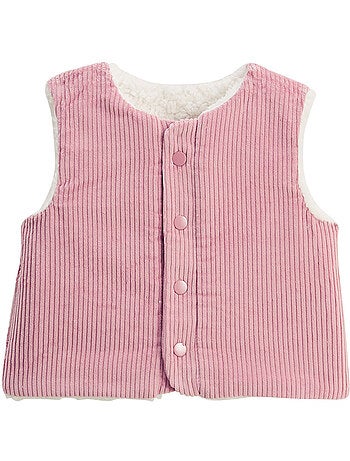 Celeste omkeerbare mouwloze sherpa kinderjas