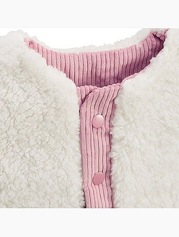 Celeste omkeerbare mouwloze sherpa kinderjas