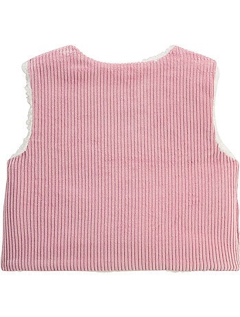Celeste omkeerbare mouwloze sherpa kinderjas