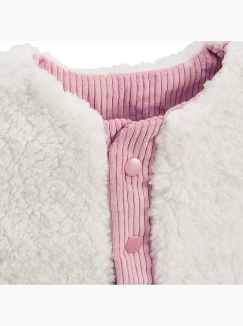 Celeste omkeerbare mouwloze sherpa kinderjas - Kiabi