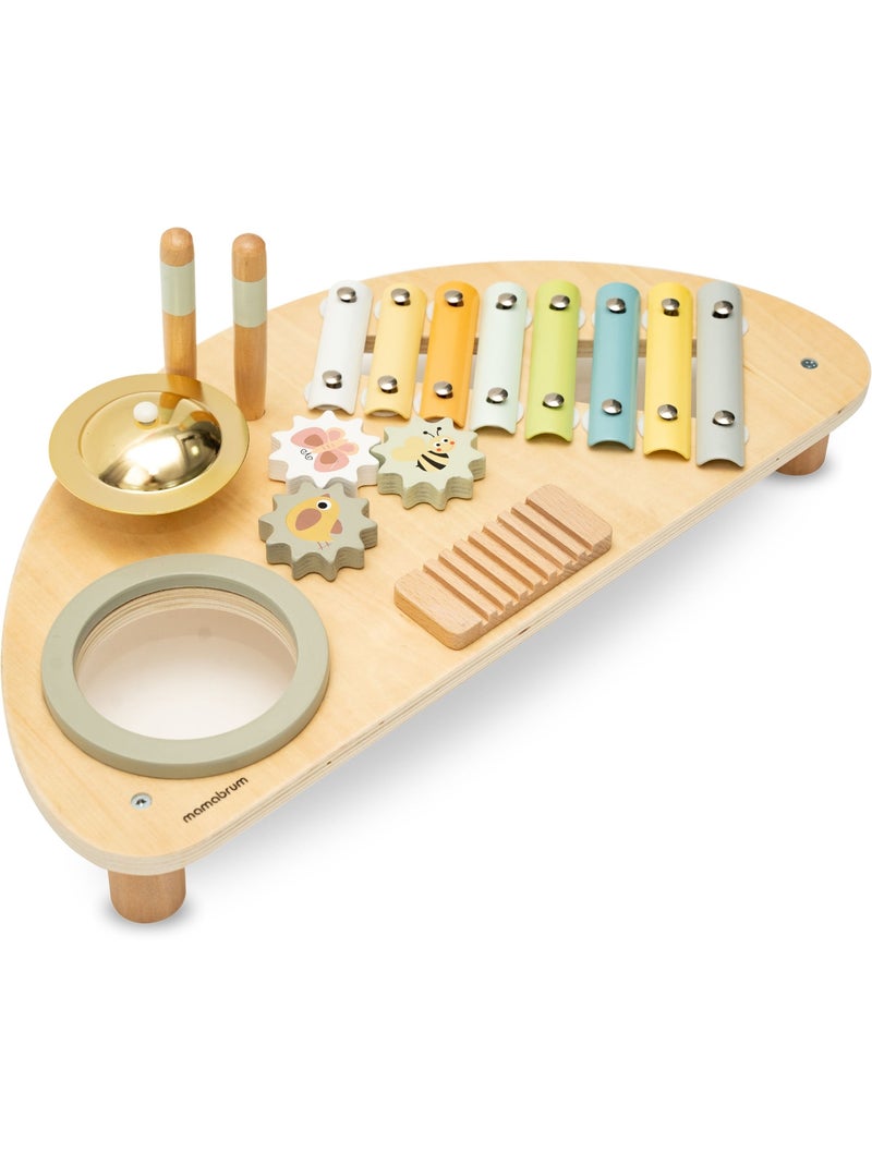 Centre musical enfant en bois – xylophone, tambour et jouet éveil sensoriel, bébé 9 mois+ mamabrum N/A - Kiabi