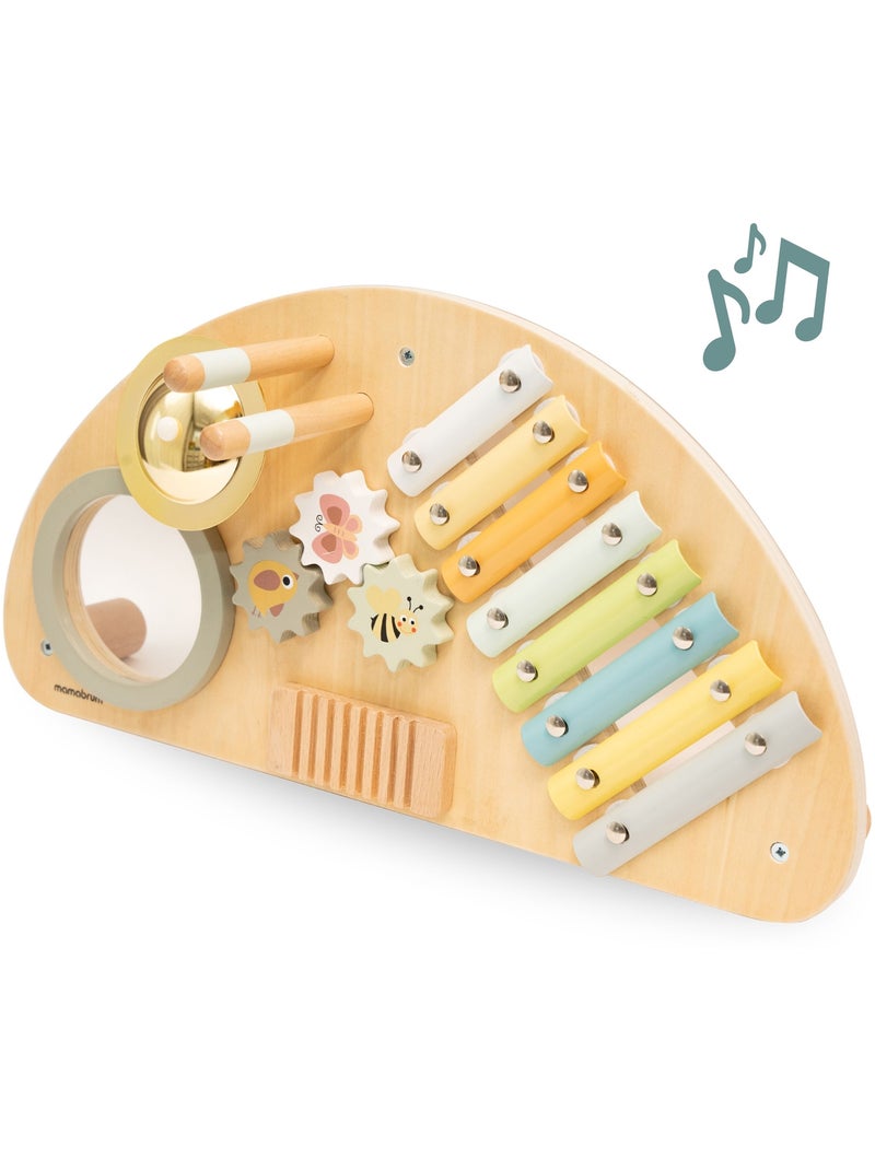 Centre musical enfant en bois – xylophone, tambour et jouet éveil sensoriel, bébé 9 mois+ mamabrum N/A - Kiabi