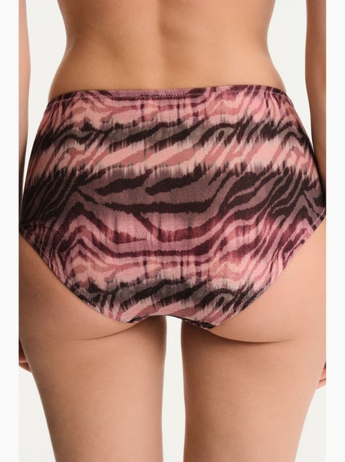 Cesira bikinibroekje met plooien, sluiting, zebra print en glans, middelhoge taille penti - Kiabi Cesira bikinibroekje met plooien, sluiting, zebra print en glans, middelhoge taille penti - Kiabi
