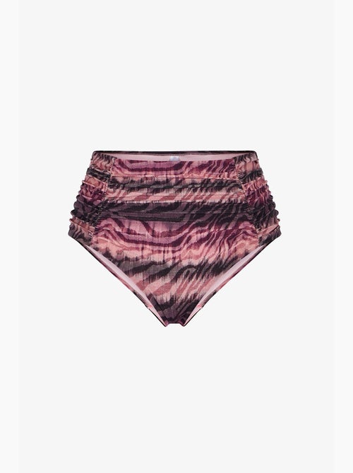 Cesira bikinibroekje met plooien, sluiting, zebra print en glans, middelhoge taille penti - Kiabi Cesira bikinibroekje met plooien, sluiting, zebra print en glans, middelhoge taille penti - Kiabi