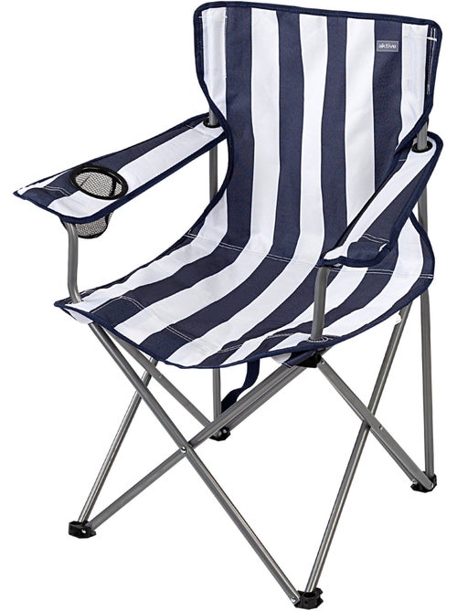 Chaise de camping pliante avec porte-gobelet aktive - Kiabi