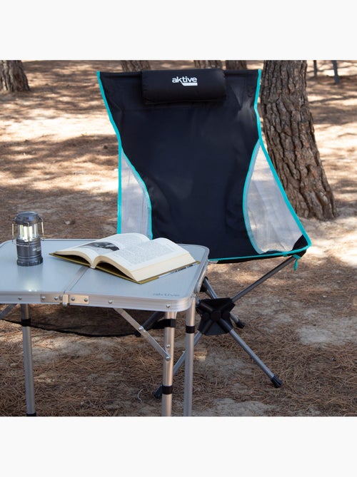 Chaise de camping pliante ultra-compacte avec coussin aktive - Kiabi Chaise de camping pliante ultra-compacte avec coussin aktive - Kiabi
