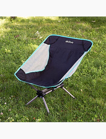Chaise de camping pliante ultra-compacte avec sac de transport aktive