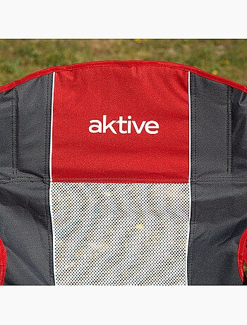 Chaise de camping pliante xl avec porte-gobelet aktive