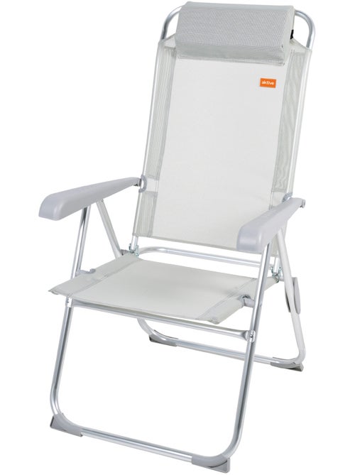 Chaise de camping pliantee anti-basculement multi-positions avec coussin aktive - Kiabi Chaise de camping pliantee anti-basculement multi-positions avec coussin aktive - Kiabi