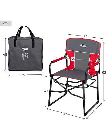 Chaise de directeur de camping pliante avec pliage compact aktive
