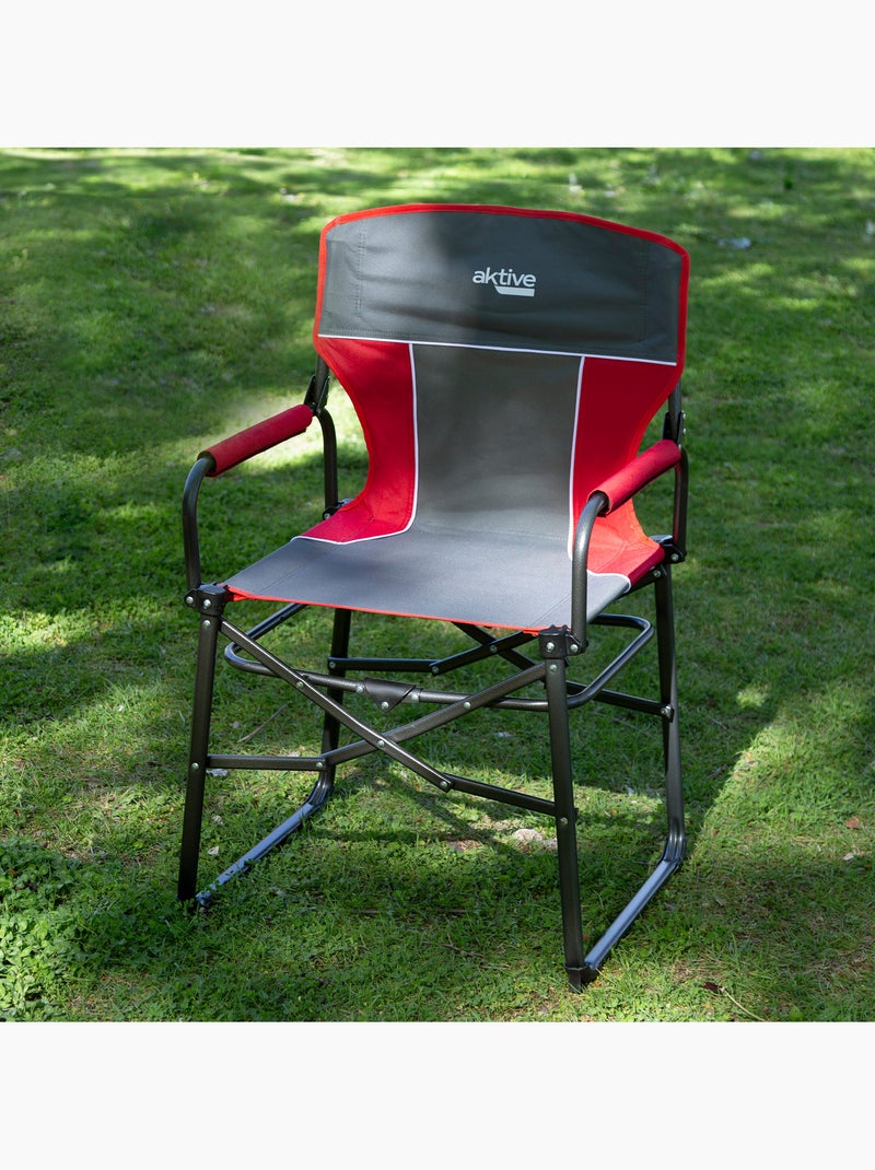 Chaise de directeur de camping pliante avec pliage compact aktive Gris - Kiabi