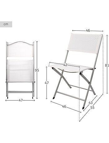 Chaise de jardin pliante en tissu renforcé aktive