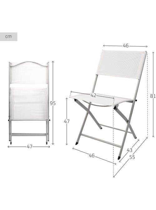 Chaise de jardin pliante en tissu renforcé aktive - Kiabi