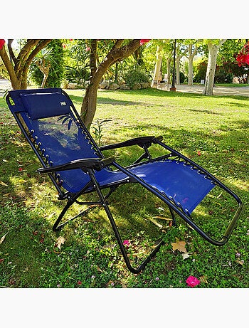 Chaise de jardin pliante zéro gravité 2 positions aktive
