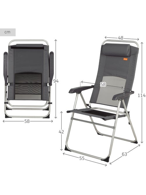 Chaise de jardin pliantee inclinable 6 positions aktive - Kiabi Chaise de jardin pliantee inclinable 6 positions aktive - Kiabi