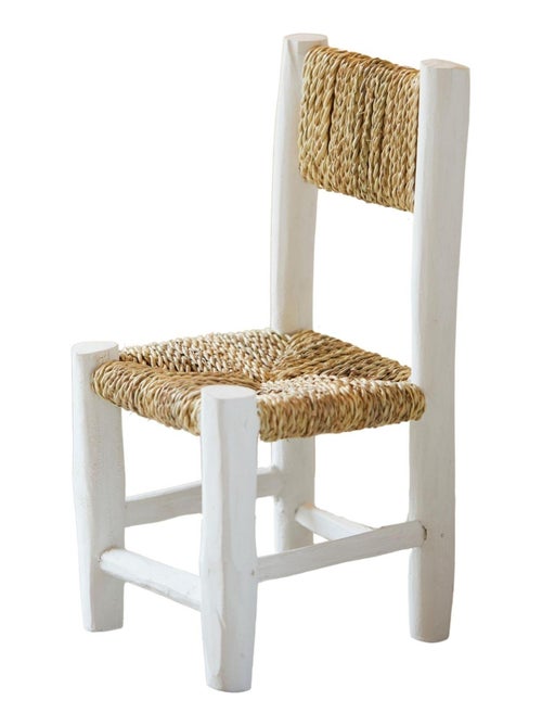 Chaise enfant bois blanc et doum - Kiabi Chaise enfant bois blanc et doum - Kiabi