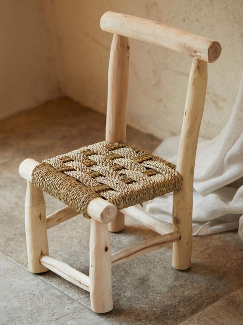 Chaise enfant bois japandi - Kiabi