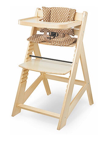 Chaise haute bébé +6 mois évolutive, 12 réglages du siège table amovible coussins ceinture 3 points