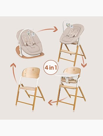 Chaise haute évolutive 4en1 LIONELO Celia Set - Transat - Jusqu'à 110kg - Réglage d'une seule main