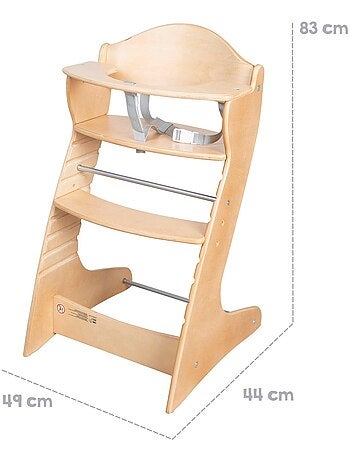 Chaise haute évolutive en bois 'chair up' roba