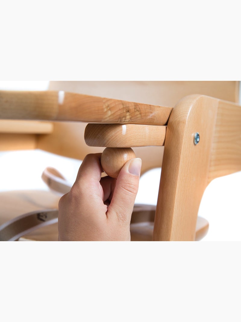 Chaise haute évolutive en bois massif 'Kid Up' ROBA Marron - Kiabi