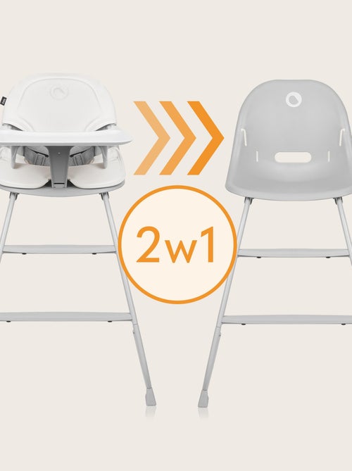 Chaise haute évolutive LIONELO Dalia - Jusqu’à 60 kg - Ultra légère - Kiabi