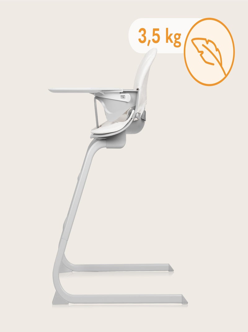 Chaise haute évolutive LIONELO Dalia - Jusqu’à 60 kg - Ultra légère Gris - Kiabi