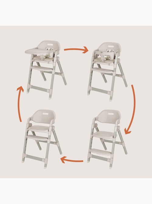 Chaise haute évolutive LIONELO Matt - Réglable hauteur - Pliage compact - Jusqu'à 110kg - Kiabi Chaise haute évolutive LIONELO Matt - Réglable hauteur - Pliage compact - Jusqu'à 110kg - Kiabi
