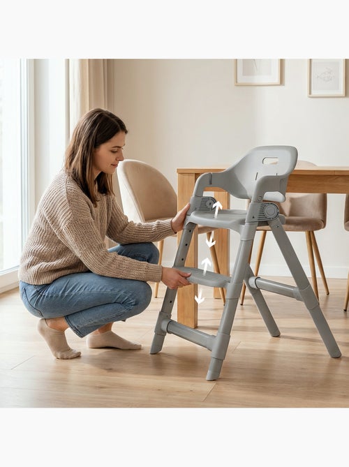Chaise haute évolutive LIONELO Matt - Réglable hauteur - Pliage compact - Jusqu'à 110kg - Kiabi Chaise haute évolutive LIONELO Matt - Réglable hauteur - Pliage compact - Jusqu'à 110kg - Kiabi